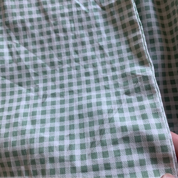 Lulus Happy Chance Green Gingham Square Neck Mini Dress Tank NWT New Large L - Picture 8 of 12